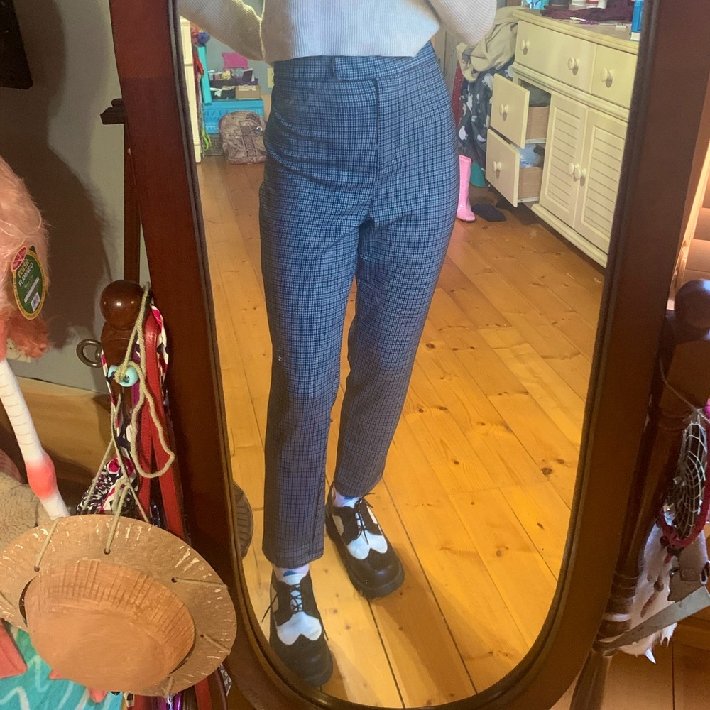 Wild Fable Black & White Plaid Trousers NWOT